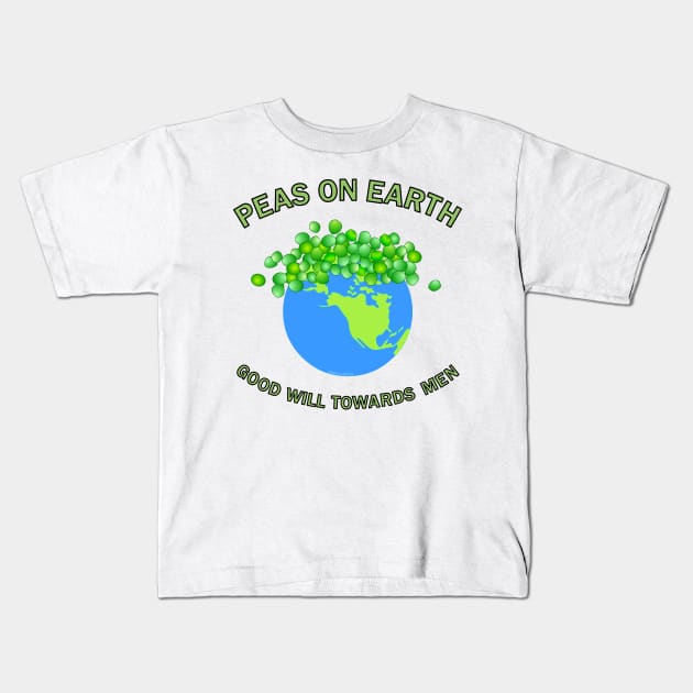 Peas On Earth Kids T-Shirt by Barthol Graphics